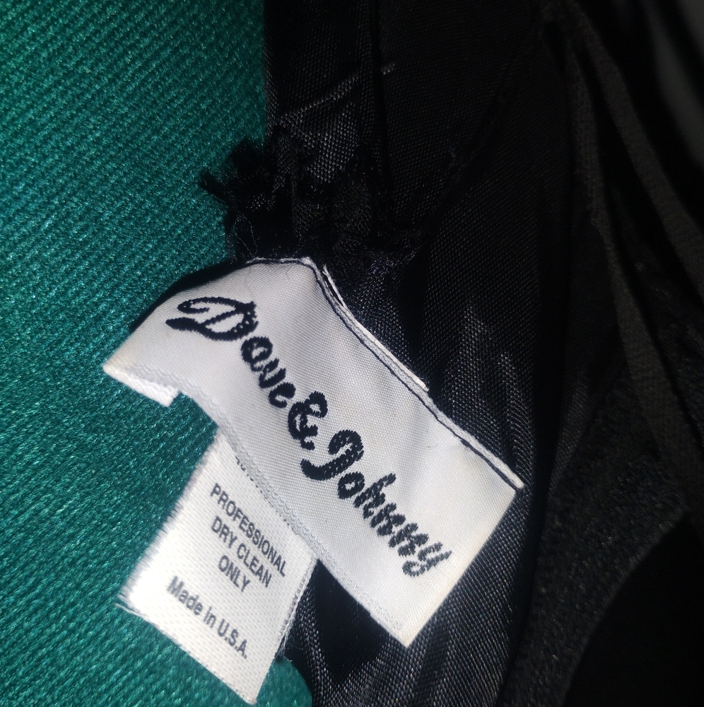 Dave & Johnny Sequin Accent Open Back Black Formal Dress Sz 7 8 - Picture 12 of 14